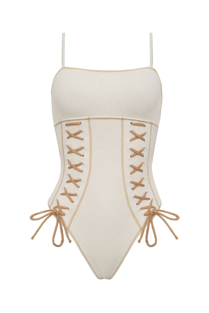 Kylee Cheeky One Piece Swimsuit Sandstorm