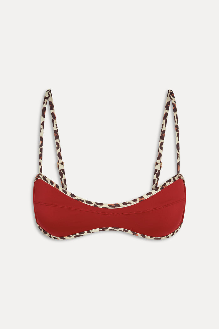 Lane Bandeau Bikini Top - Valentine