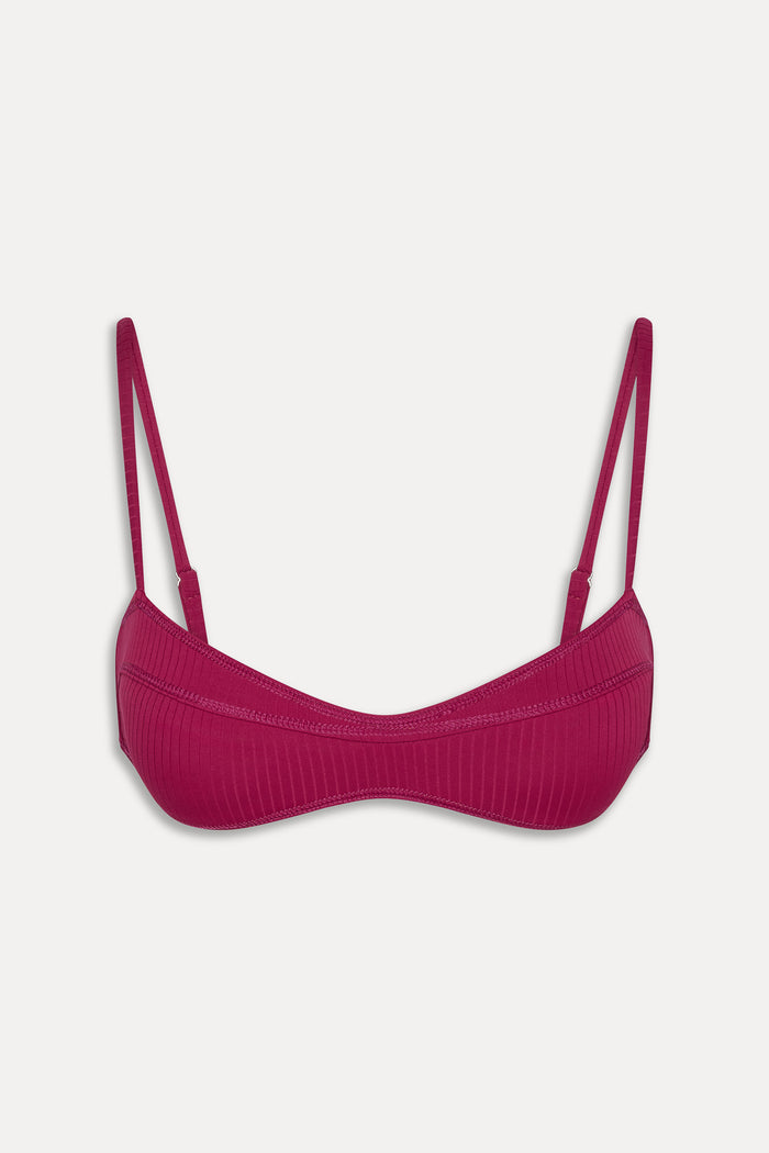 Lane Skimpy Bandeau Bikini Top - Vino