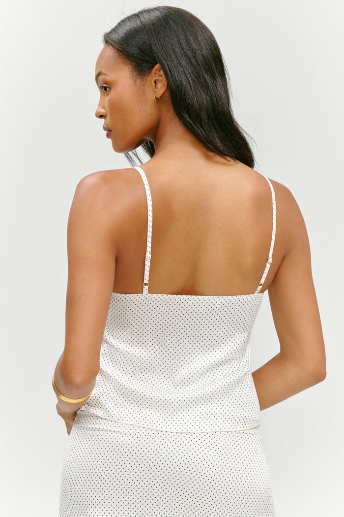 Laura Silk Camisole - French Pearl