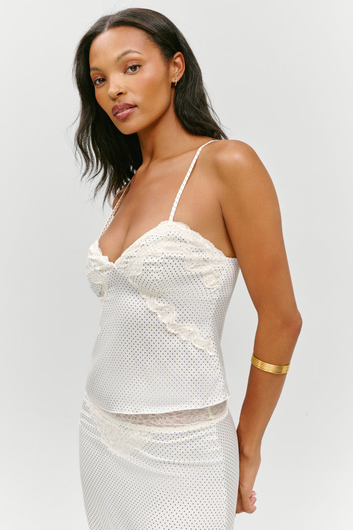 Laura Silk Camisole - French Pearl