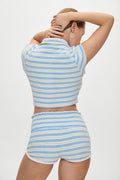 Laurel Terry Cloth Booty Shorts Ashbury Stripe