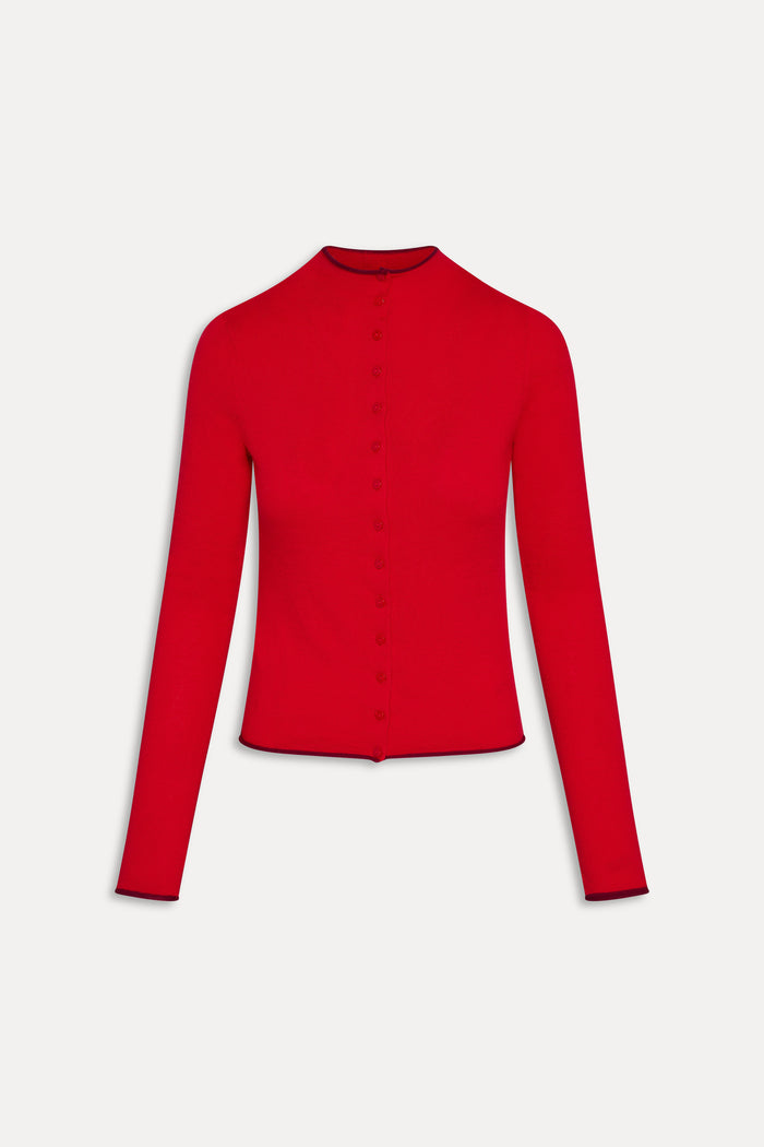 Leo Knit Button Up Cardigan - Ember