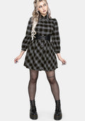 Lochan Check Mini Shirt Dress
