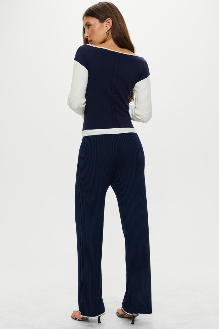 Lochlin Knit Pants- Deep Sea