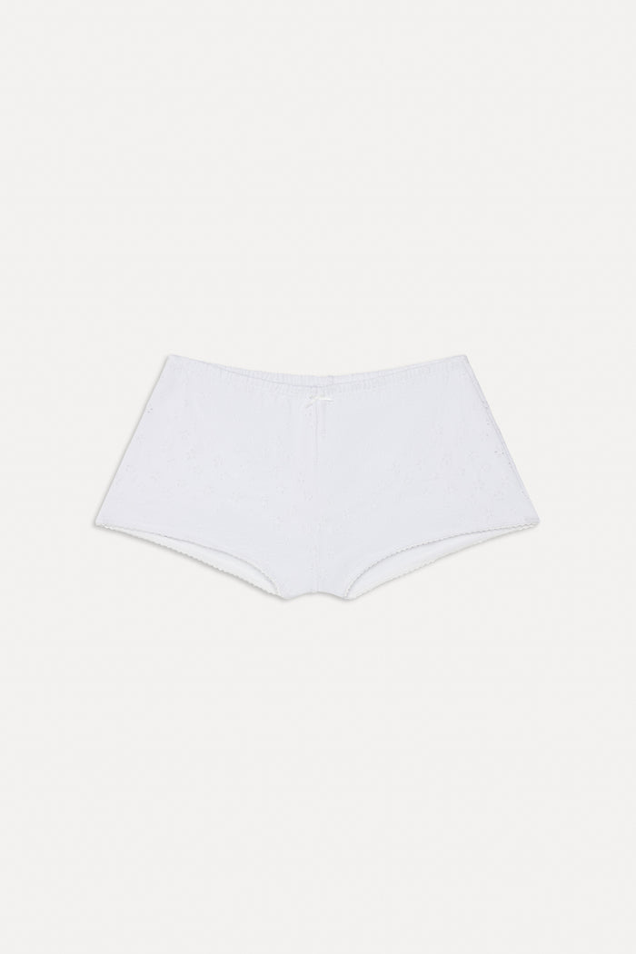Logan Eyelet Swim Shorts Spring Cloud