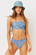 London Blue Paisley Shine Crop Top