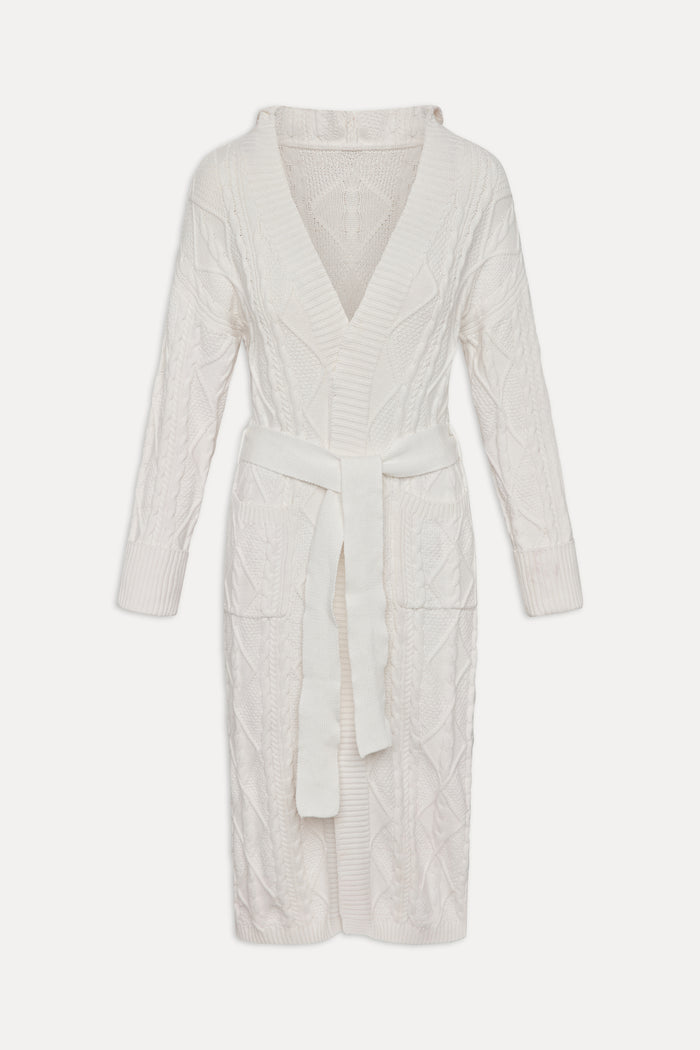 Love Story Duster Cardigan - Cloud White