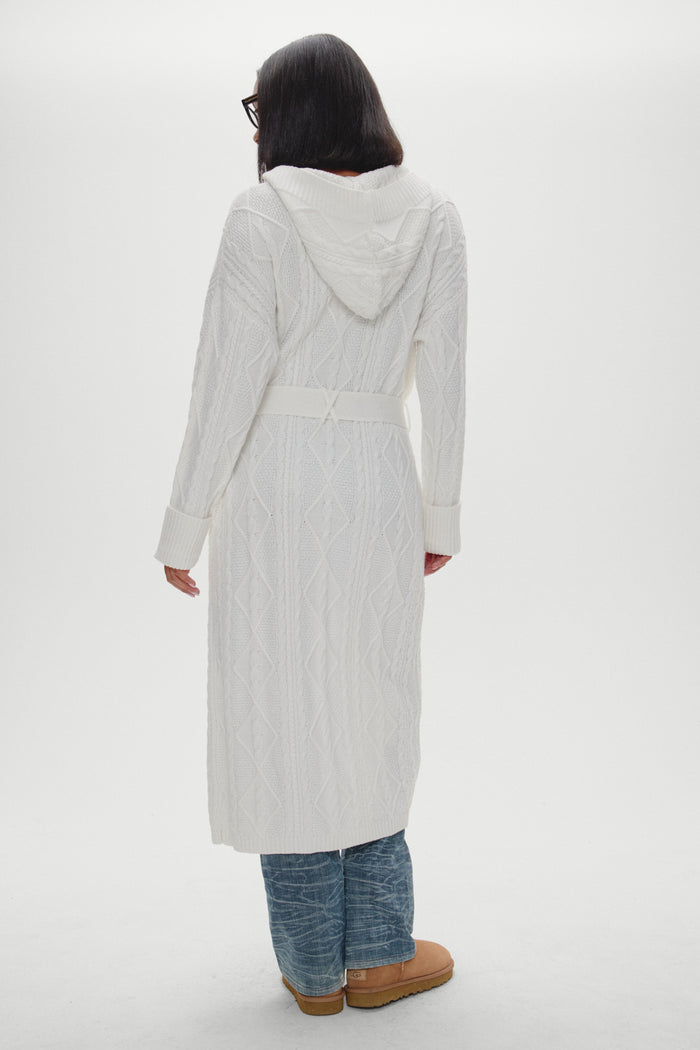 Love Story Duster Cardigan - Cloud White