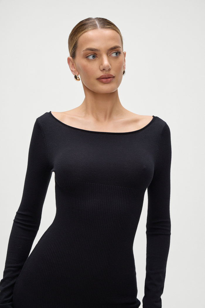 Luca Knit Mini Dress Black