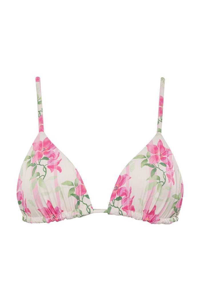 Lumia Floral Triangle Bikini Top Tiger Lily