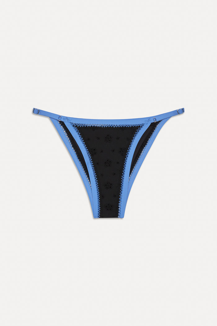 Luna Cheeky Eyelet Bikini Bottom Eclipse