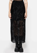 Lunafern Mesh Fern Leaf Midaxi Skirt