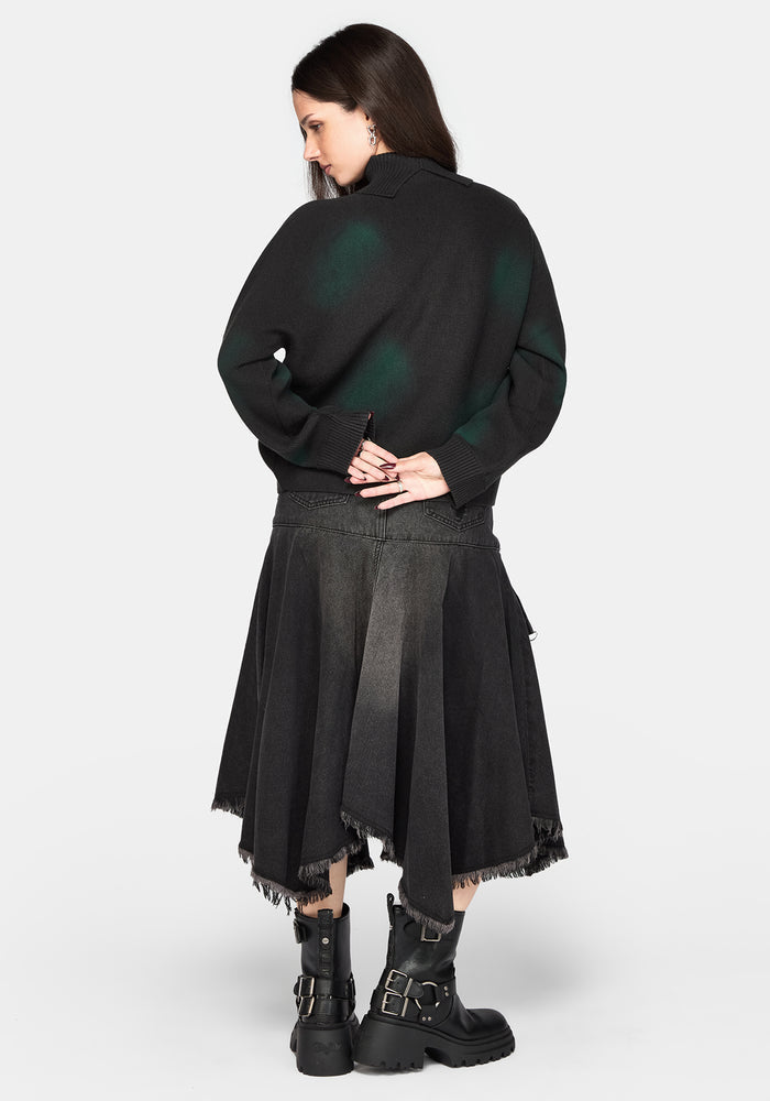 Luvena Batwing Dyed Knit Sweater