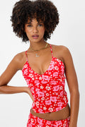Macey Satin Coconut Girl Halter Top