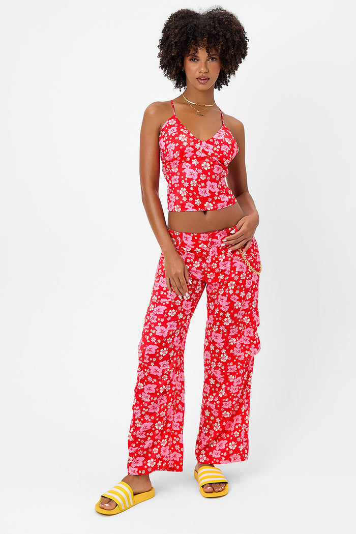 Macey Satin Coconut Girl Halter Top