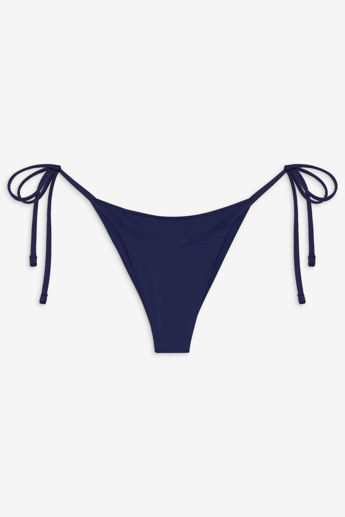 Mackenzie Cheeky String Bikini Bottom Midnight Dip