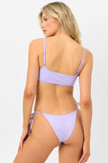 Mackenzie Ruffle String Bikini Bottom Plum