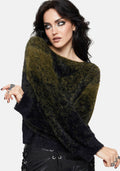 Maple Tie Dye Knit Sweater - Green