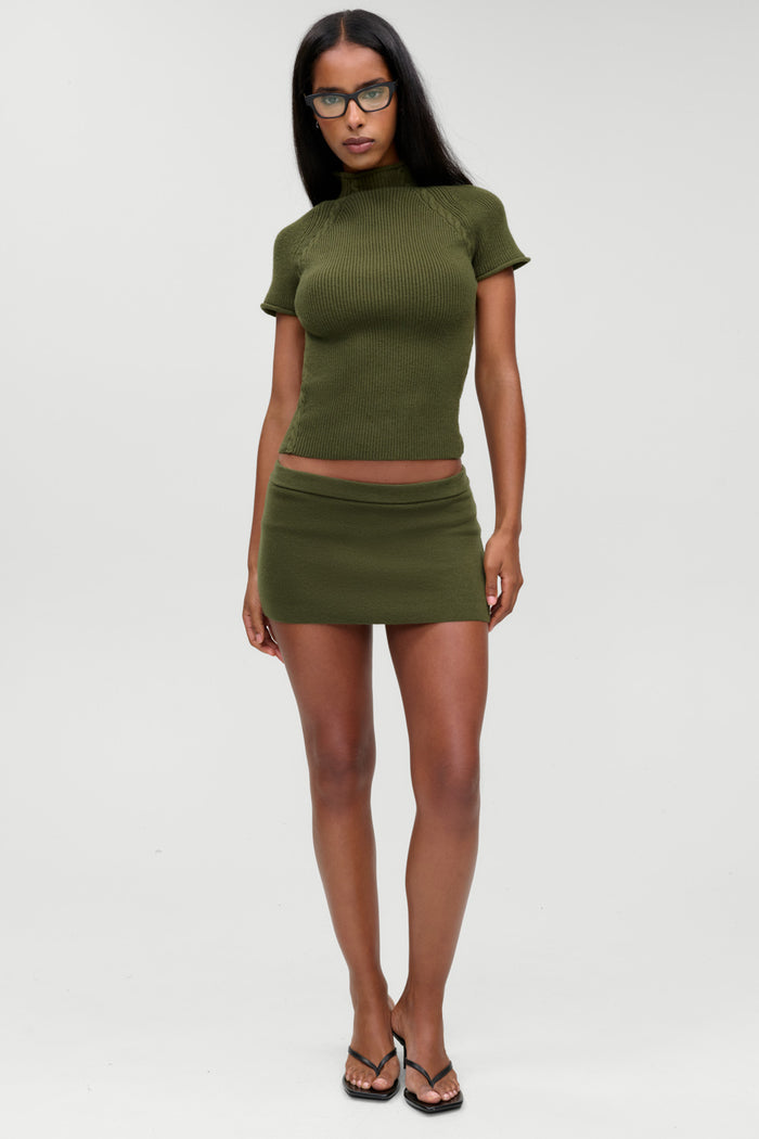 Marialla Cloud Knit Mini Skort - Alpine