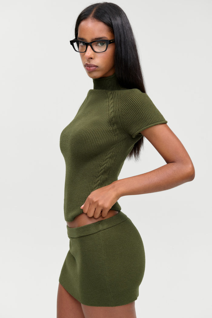 Marialla Cloud Knit Mini Skort - Alpine