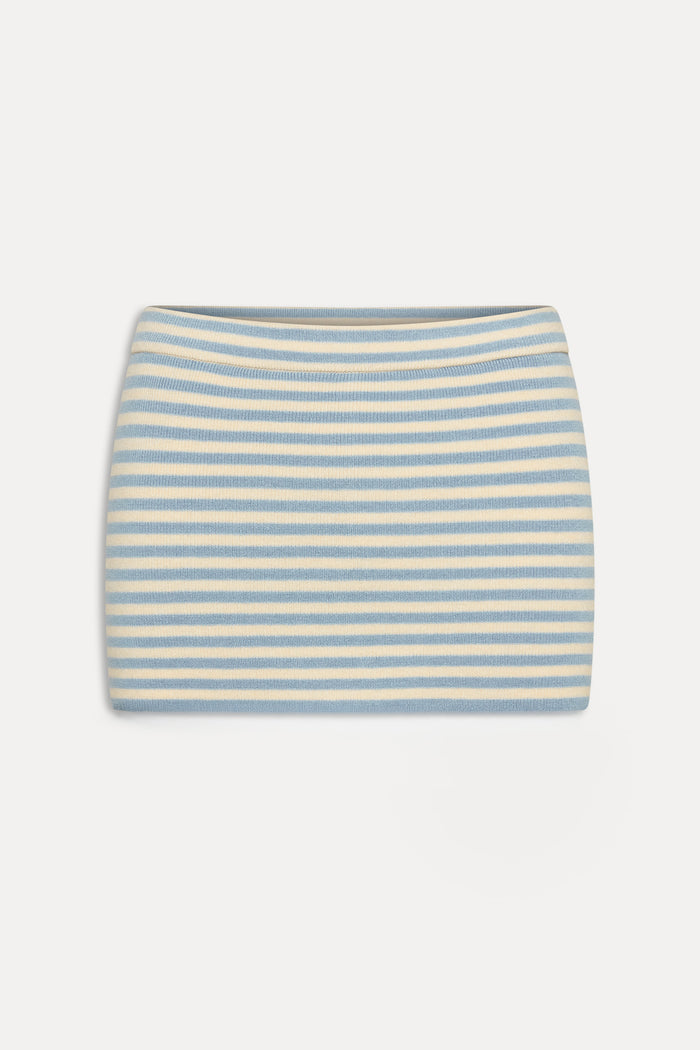 Marialla Cloud Knit Mini Skort - Hazy Stripe