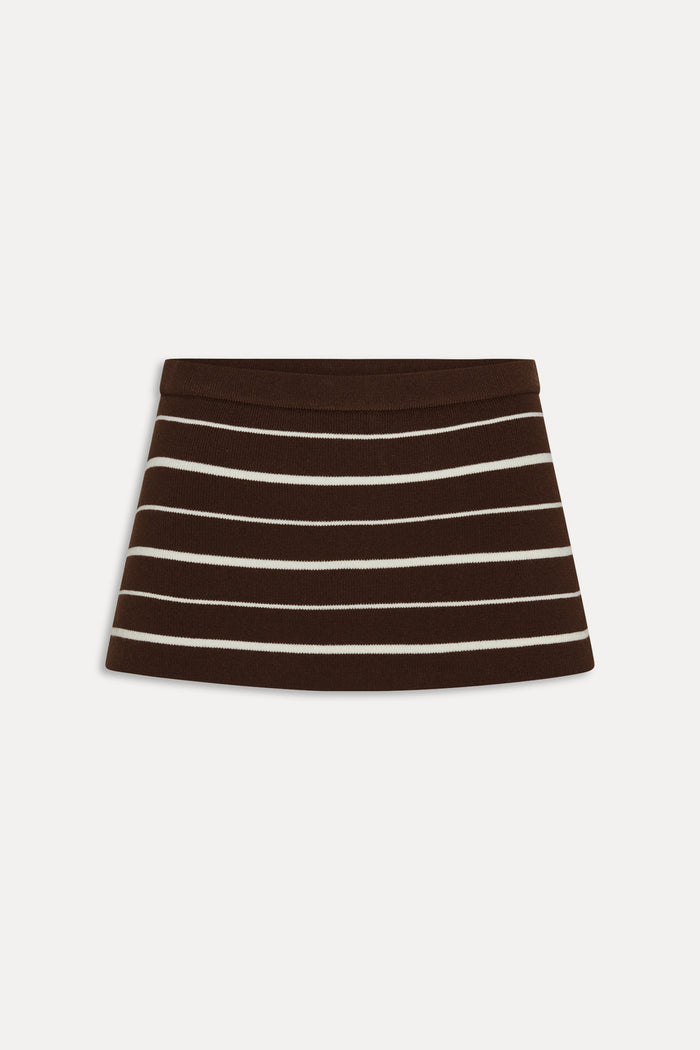 Marialla Knit Mini Skort - Amber Stripe