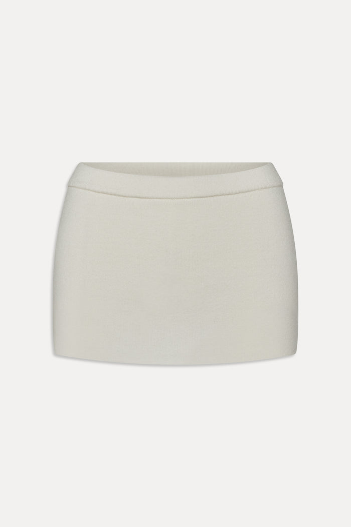 Marialla Knit Mini Skort - Soft Vanilla
