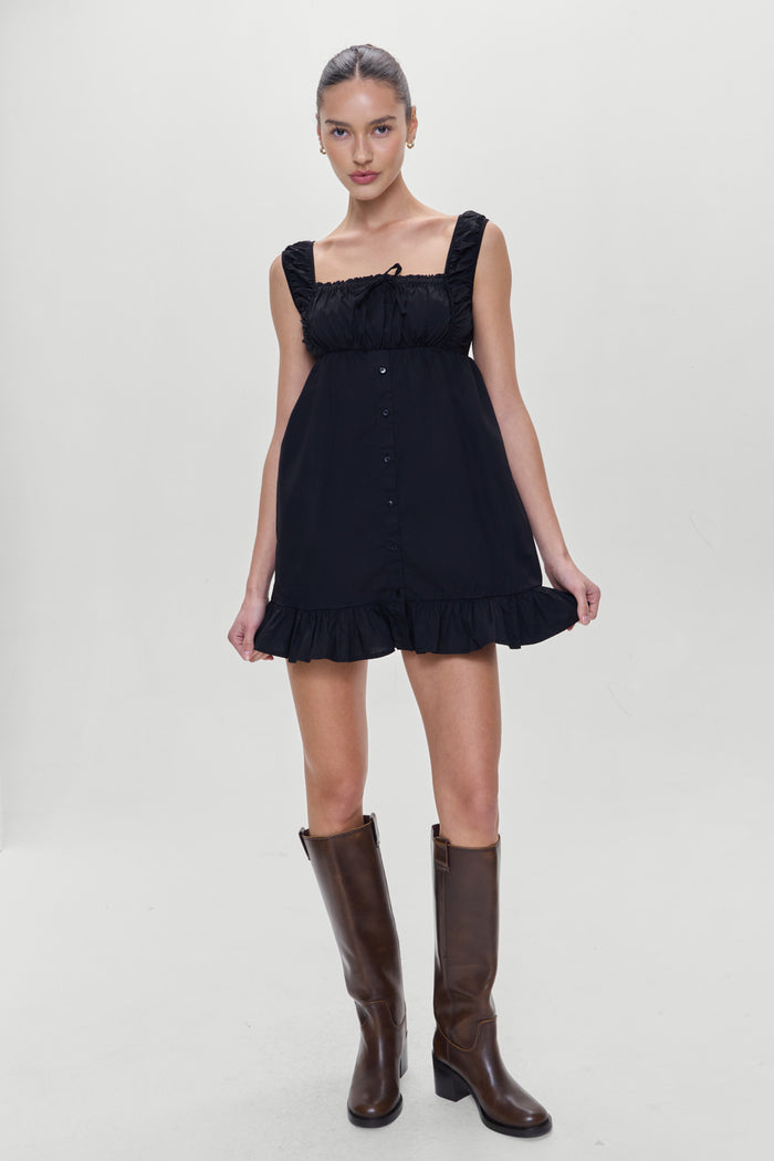 Marilyn Babydoll Dress - Black