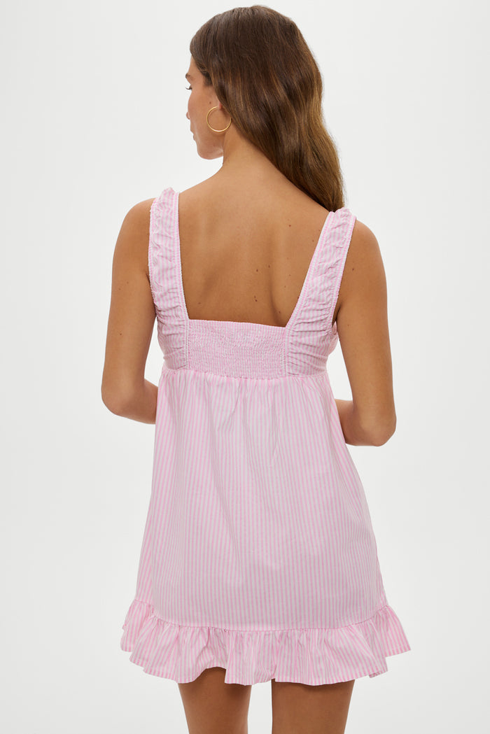 Marilyn Babydoll Dress - Pink Stripe