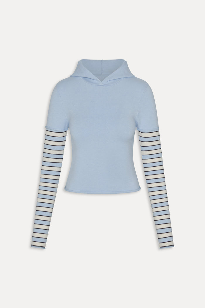 Marina Knit Hoodie - Lighthouse