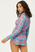 Marty Blue Magic Terry Floral Full Coverage Bikini Bottom