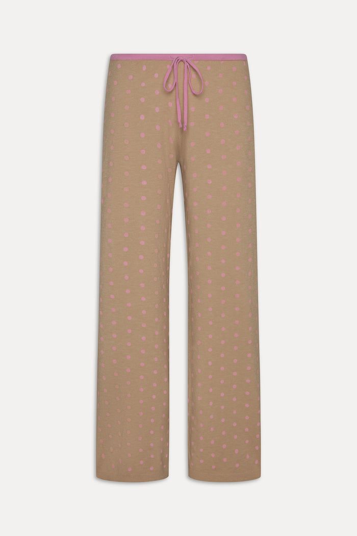 Mellow Knit Pants - Pink Ornaments