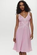 Memory Lane Satin Midi Dress - Love Drop