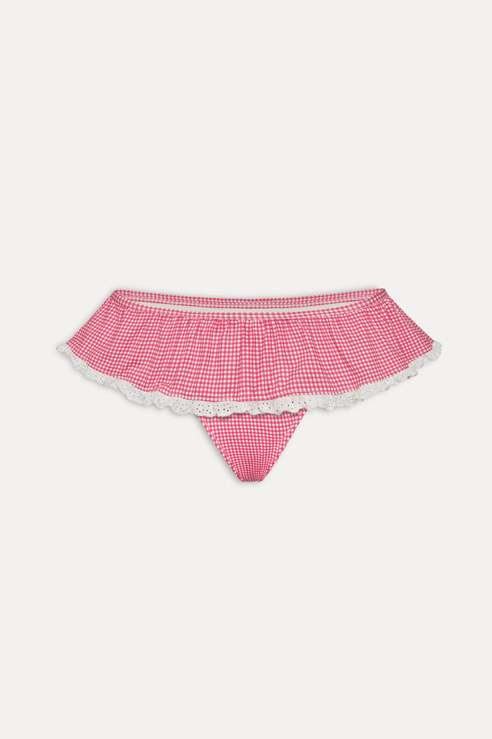 Mercer Swim Skirt Ladybug  Gingham