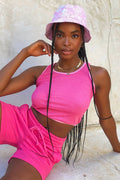 messman rosewood pink crop tank