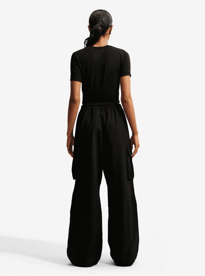 Mid-Rise Oversized Woven Cargo Pants
