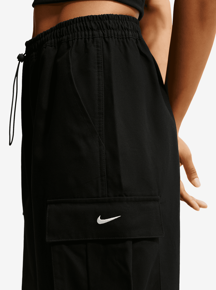 Mid-Rise Oversized Woven Cargo Pants