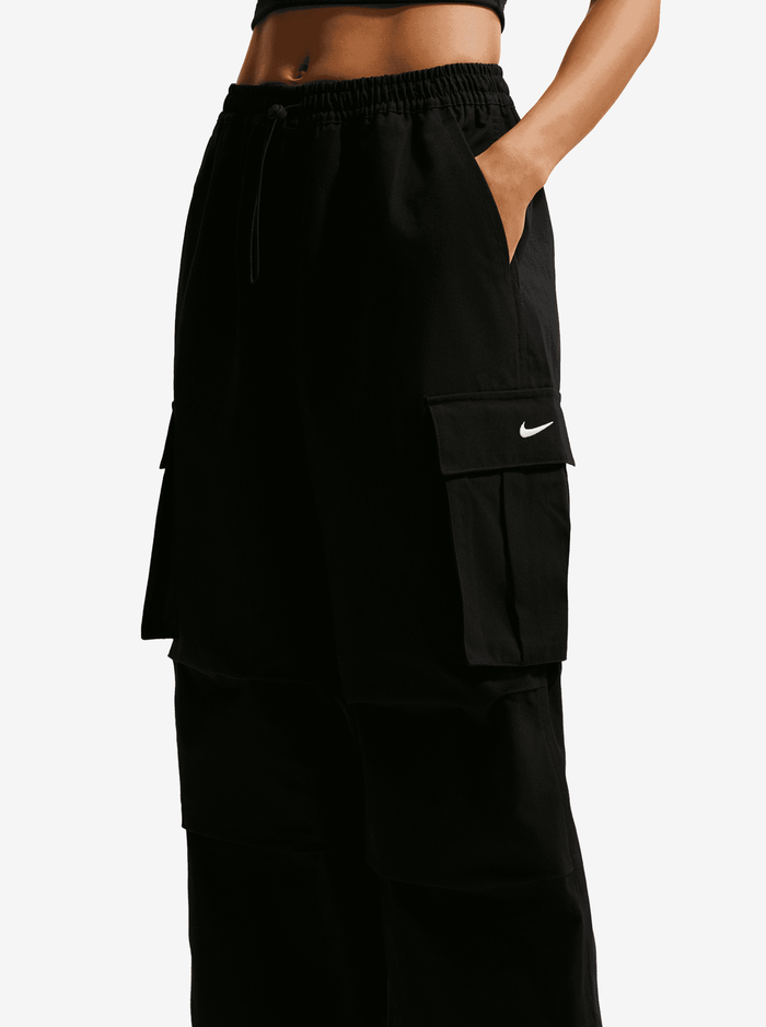 Mid-Rise Oversized Woven Cargo Pants