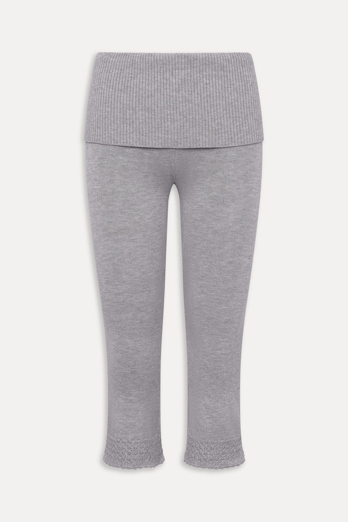Milo Knit Capri Pants - Cloud Cover