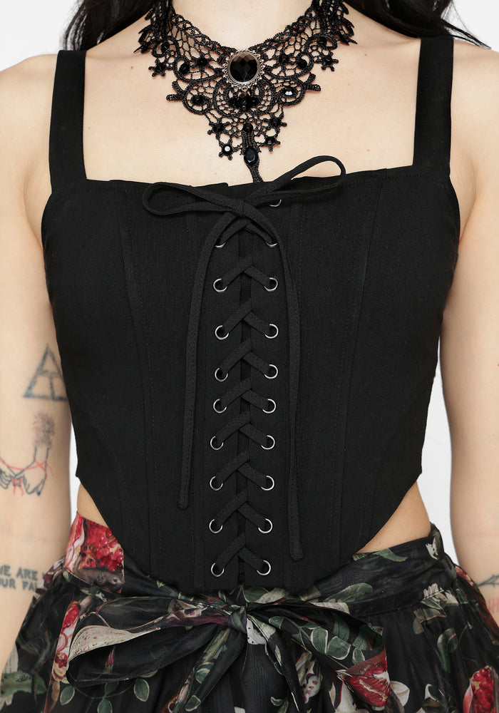 Miranda Lace Up Corset Top