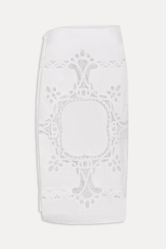 Monaco Cotton Sarong - Optic White