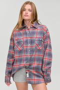 Montana Oversized Cotton Flannel - Cozy Plaid