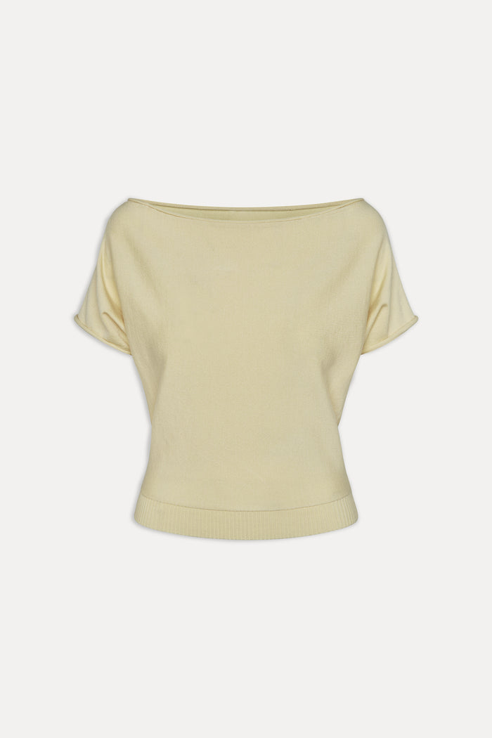 Montecito Boat Neck Knit Shirt Buttercup