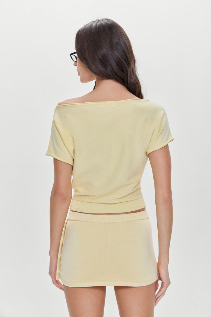 Montecito Boat Neck Knit Shirt Buttercup