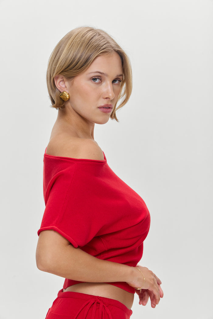 Montecito Boat Neck Knit Shirt Heartstrings