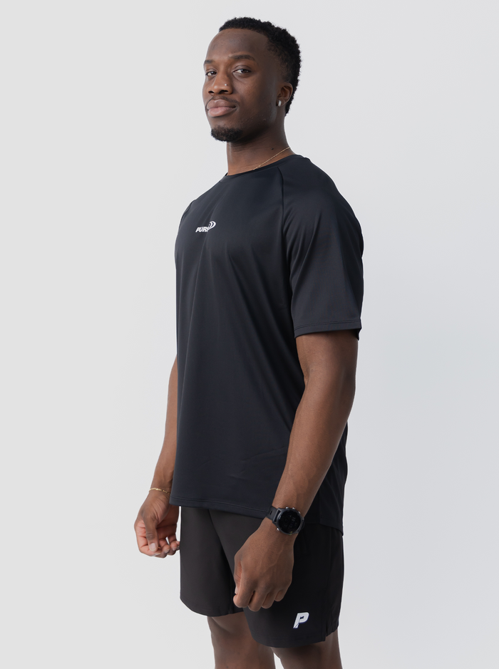Move Logo Performance Tee in Black