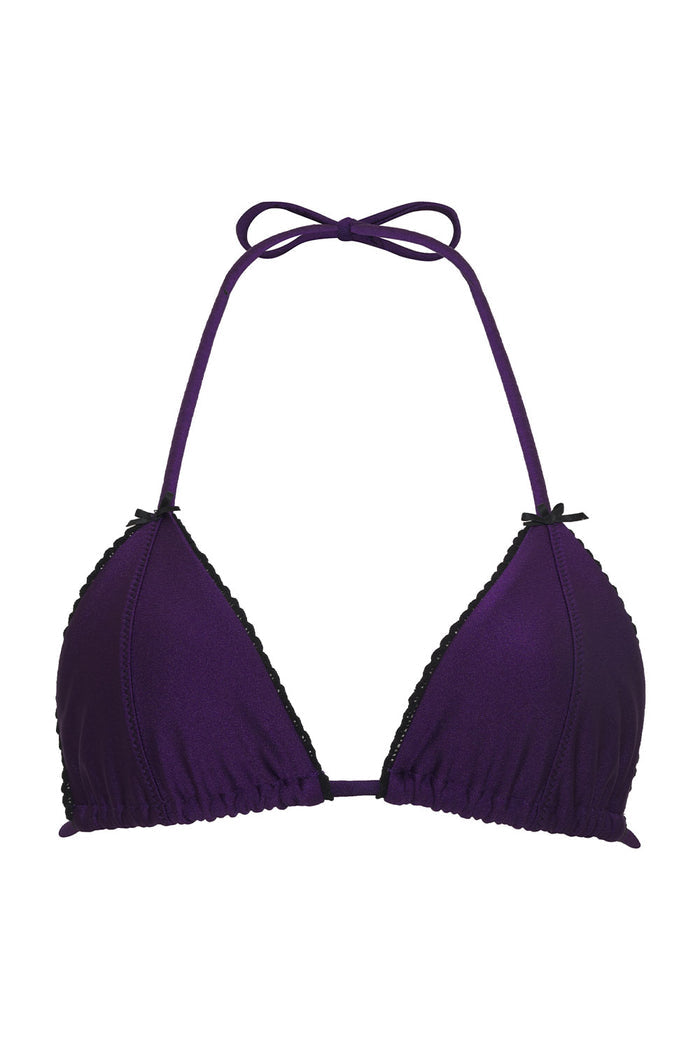 Nick Shine Triangle Bikini Top Candied Violet