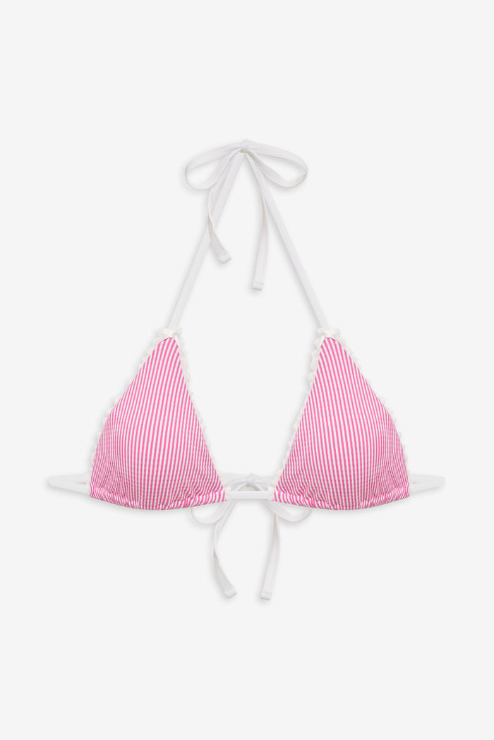 Nick Seersucker Top Pink Stripe