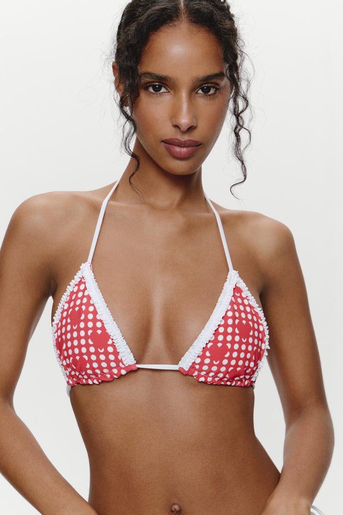 Nick Triangle Halter Bikini Top - Cupid